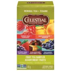Celestial Seasonings Caffeine Free Fruit Tea Sampler Herbal Tea 20 Bags