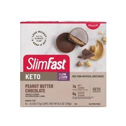 SlimFast Keto Fat Bomb Snack Cup - Peanut Butter Chocolate - 14ct