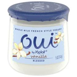 Oui by Yoplait French Style Vanilla Whole Milk Yogurt, 5 OZ Jar
