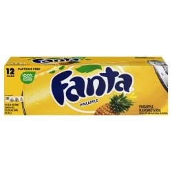 Fanta Pineapple Soda Fridge Pack Cans, 12 fl oz, 12 Pack