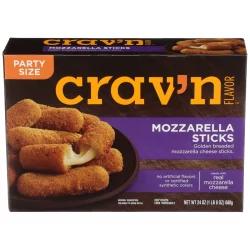 Crav'n Flavor Mozzarella Sticks Golden Breaded Mozzarella Cheese Sticks
