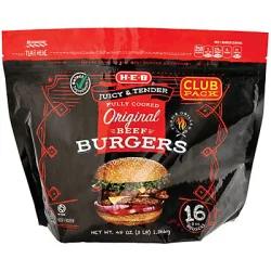 H-E-B Fully Cooked Original Burgers Club Pack