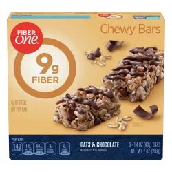 Fiber One Chewy Bars, Oats & Chocolate, Granola Bar Snacks, 7 oz, 5 ct