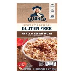 Quaker Gluten Free Maple Brown Sugar Instant Oatmeal