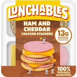Lunchables Ham and Cheddar Cracker Stackers Tray