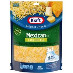 Kraft Mexican Style Four Cheese Blend Shredded Cheese