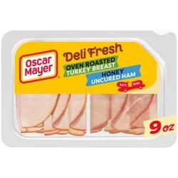 Oscar Mayer Deli Fresh Oven Roasted Turkey Breast & Smoked Uncured Ham Sliced Lunch Meat Variety Pack Tray