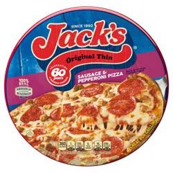 Jack's Original Thin Crust Sausage and Pepperoni Frozen Pizza