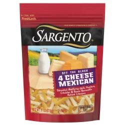 Sargento 4-Cheese Natural Mexican Shredded Cheese - 8oz