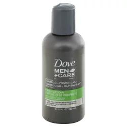 Dove Men+Care Fresh and Clean 2 in 1 Shampoo + Conditioner -Travel Size - 3 fl oz