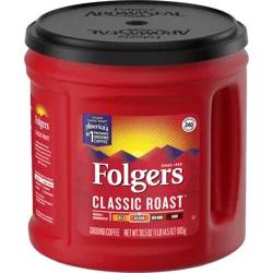 Folgers Classic Roast Medium Ground Coffee 30.5 oz