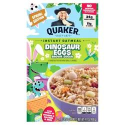 Quaker Instant Oatmeal Dinosaur Eggs Brown Sugar 1.76 Oz 8 Count