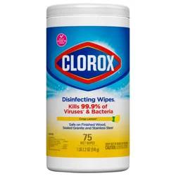 Clorox Citrus Lemon Disinfecting Wipes 75 ea