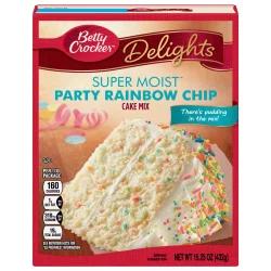 Betty Crocker Super Moist Rainbow Chip Cake Mix, 15.25 oz