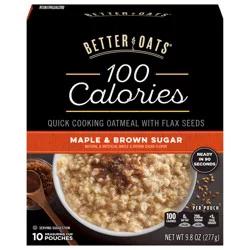 Better Oats Maple & Brown Sugar Instant Oatmeal With Flax Seeds