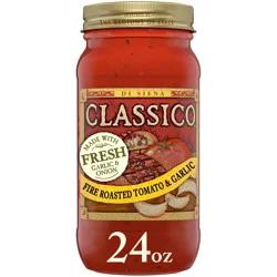 Classico Fire Roasted Tomato & Garlic Pasta Sauce, 24 oz. Jar