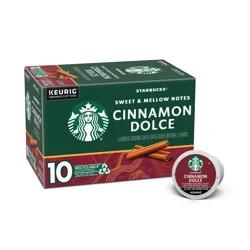 Starbucks K-Cup Coffee Pods—Cinnamon Dolce Flavored Coffee—Naturally Flavored—100% Arabica—1 box (10 pods)