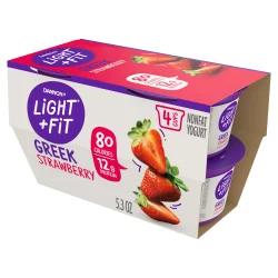 Light + Fit Nonfat Gluten-Free Strawberry Greek Yogurt Cups