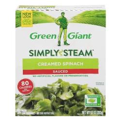 Green Giant Simply Steam Sauced Creamed Spinach 10 oz