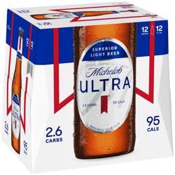 Michelob ULTRA Light Beer, 12 Pack Beer, 12 FL OZ Bottles