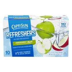 Capri Sun Refreshers Awesomely Apple Naturally Flavored Juice Drink Pouches