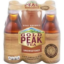 Gold Peak Unsweetened Black Tea Bottles, 16.9 fl oz, 6 Pack