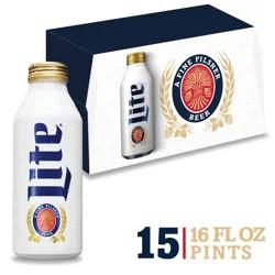 Miller Lite Lager Beer, 4.2% ABV, 15-pack, 16-oz. beer bottles