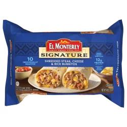 El Monterey Signature Shredded Steak & 3 Cheese Burrito