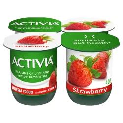 Activia Low Fat Probiotic Strawberry Yogurt Cups