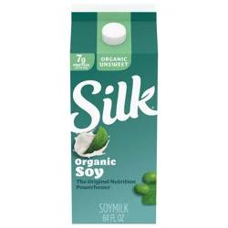 Silk Soy Milk, Unsweet Organic, Dairy Free, Gluten Free, Vegan Milk with Vitamin D to Help Support Strong Bones, 64 FL OZ Half Gallon