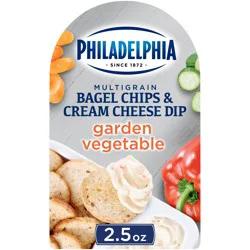 Philadelphia Multigrain Bagel Chips & Garden Vegetable Cream Cheese Dip