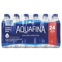 Aquafina Purified Drinking Water 16.9 Fl Oz 24 Count