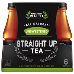 Straight Up Unsweetened Tea 6-18.5 fl oz Bottles