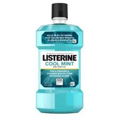 Listerine Cool Mint Antiseptic Mouthwash, Daily Oral Rinse Kills 99% of Germs that Cause Bad Breath, Plaque and Gingivitis for a Fresher, Cleaner Mouth, Cool Mint Flavor, 250 mL/ 8.5 Fl. Oz.