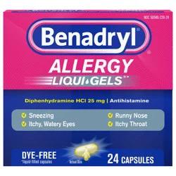 Benadryl Dye Free Allergy Liqui Gels