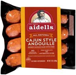 Aidells Smoked Pork Sausage, Cajun Style Andouille, 12 oz. (4 Fully Cooked Links)