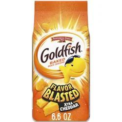 Pepperidge Farm Goldfish Flavor Blasted Xtra Cheddar Cheese Crackers, 6.6 oz Bag
