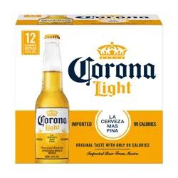 Corona Light Mexican Lager Import Light Beer, 12 pk 12 fl oz Bottles, 4.0% ABV