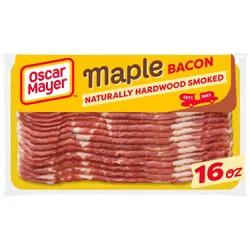 Oscar Mayer Naturally Hardwood Smoked Maple Bacon, 16 oz Pack, 15-17 slices