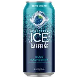 Sparkling Ice +Caffeine Blue Raspberry - 16 fl oz Can