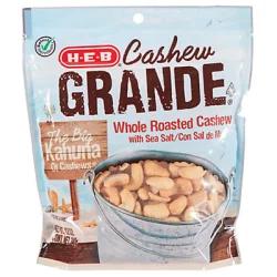 H-E-B Cashew Grande Whole Roasted Cashew With Sea Salt