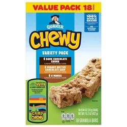 Quaker Chewy Granola Bars Variety 15.2 Oz 18 Count