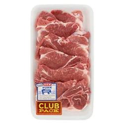 H-E-B Bone-In Pork Butt Steaks, Club Pack