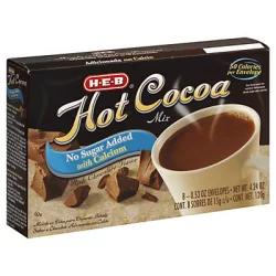 H-E-B Hot Cocoa Mix No Sugar Added with Calcium