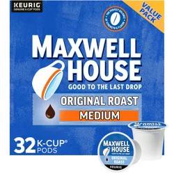 Maxwell House Original Roast Medium Ground Coffee 32 ct K-Cup Pods 11.04 oz. Box