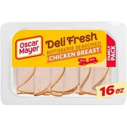 Oscar Mayer Deli Fresh Rotisserie Seasoned Chicken Breast Sliced Lunch Meat Family Size Tray