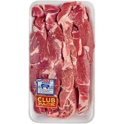 H-E-B Boneless Pork Butt Country Style Club Pack