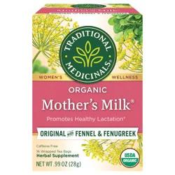 Traditional Medicinals Organic Mother's Milk, Caffeine Free Herbal  Lactation Tea