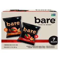 Bare Baked Crunchy Apple Chips Variety 0.53 Oz 7 Count