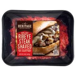 Heritage Store 100% Beef Ribeye Steak Shaved 20 oz